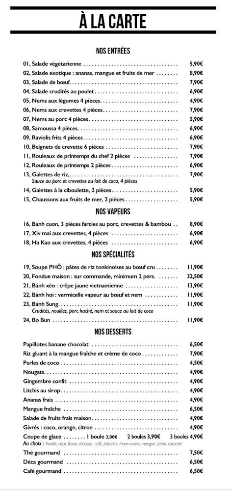 Phô Labège - Menu Image 1
