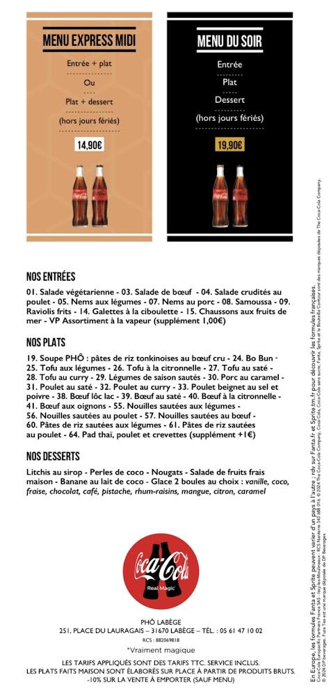 Phô Labège - Menu Image 2